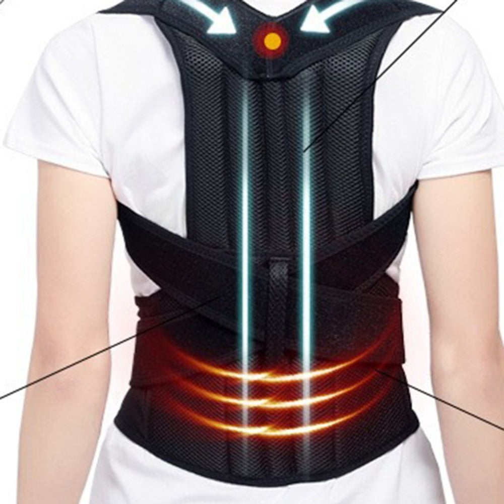 Back Brace Posture Corrector – Adjustable Full Back & Shoulder Support for Women and Men