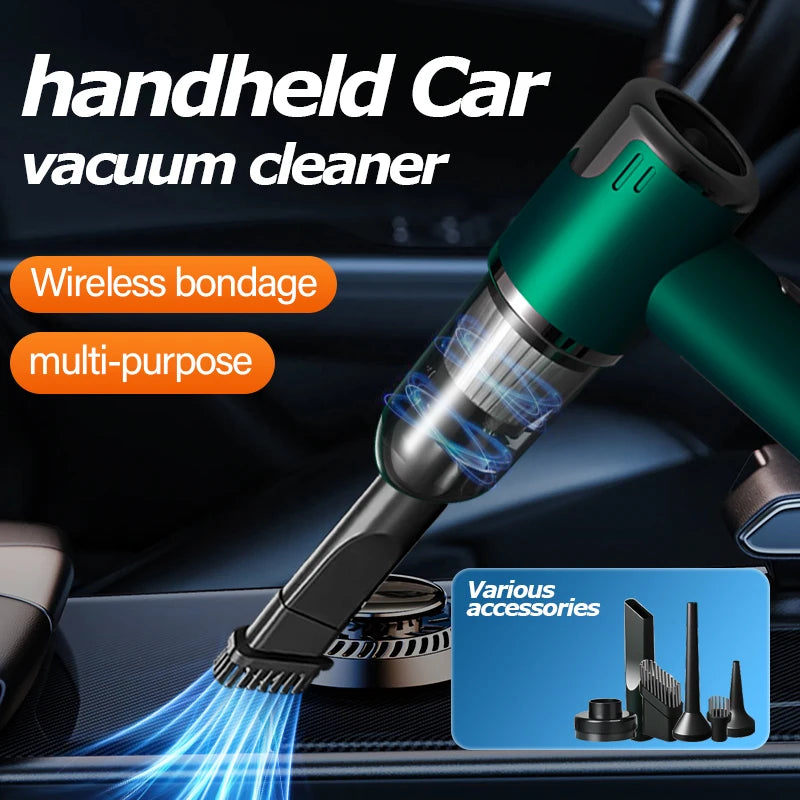 3-in-1 Cordless Car & Home Vacuum Cleaner – Powerful Rechargeable Handheld Vacuum (2000×2 Battery)