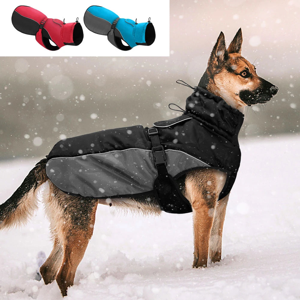 Waterproof Warm Large Dog Coat Jacket with Reflective Design (XL–6XL)