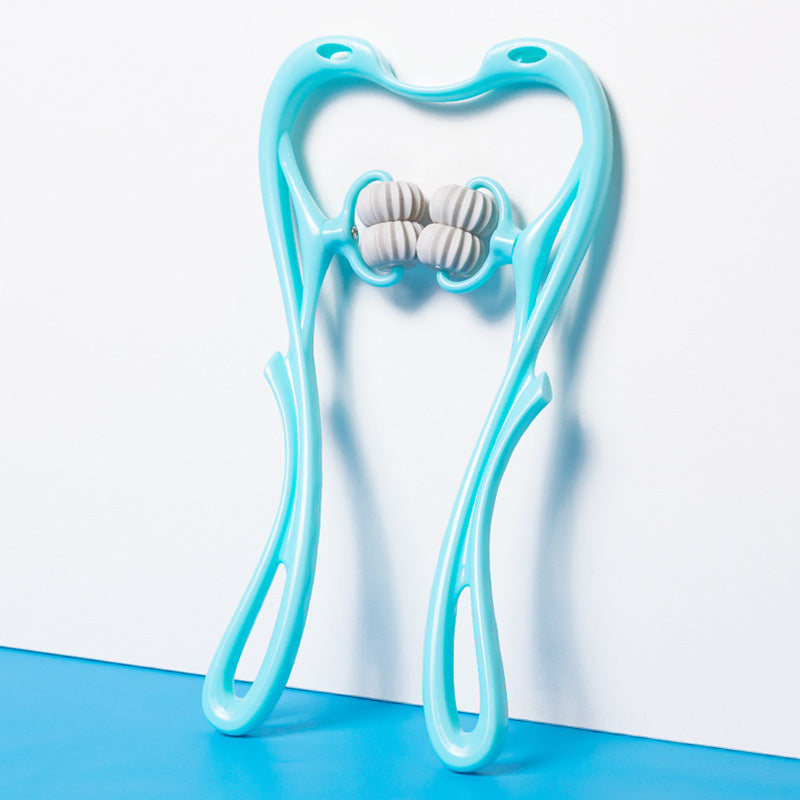 Six-Wheel Neck Massager – Manual Pain Relief Roller Massage Tool