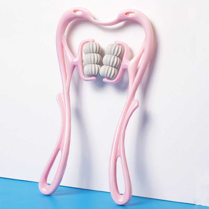 Six-Wheel Neck Massager – Manual Pain Relief Roller Massage Tool